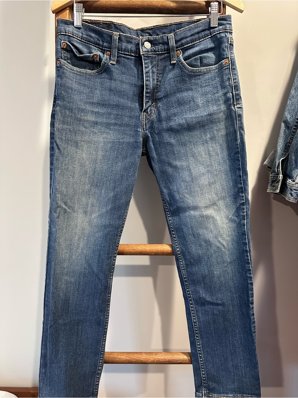 Levi's 511 Slim Straight Washed Blue Jeans 33 x 30